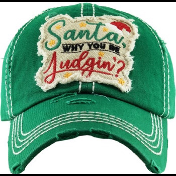 SANTA WHY YOU BE JUDGIN'? VINTAGE BALLCAP - Picture 6 of 11